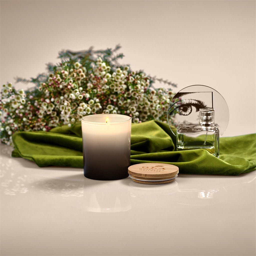 Eva & Elm Ombre Scented Candle - Brand your company Logo! Get a quote - Promo Lingo