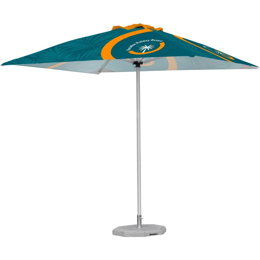 Fade Resistant Parasol Single Pole 2m x 2m - Brand your company Logo! Get a quote - Promo Lingo