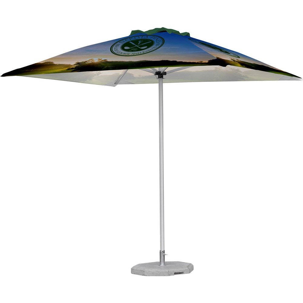 Fade Resistant Parasol Single Pole 3m x 3m - Brand your company Logo! Get a quote - Promo Lingo