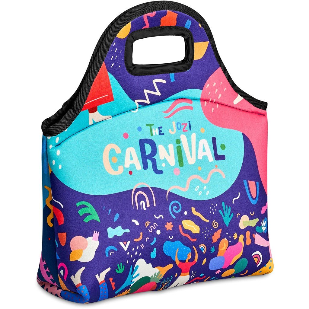 Hoppla Hobie Neoprene Lunch Cooler with Cut Out Handle - Brand your company Logo! Get a quote - Promo Lingo