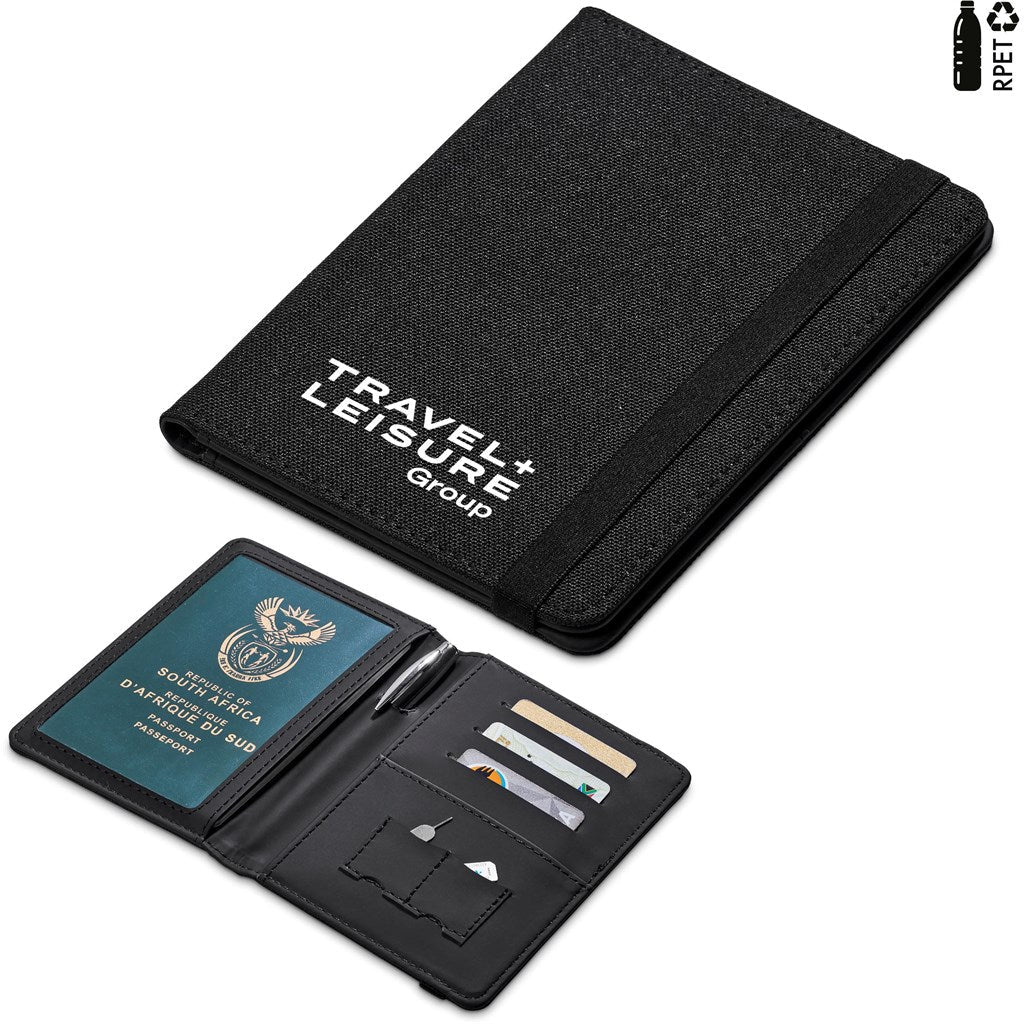 Jetset Recycled PET Passport Travel Wallet - Brand your company Logo! Get a quote - Promo Lingo