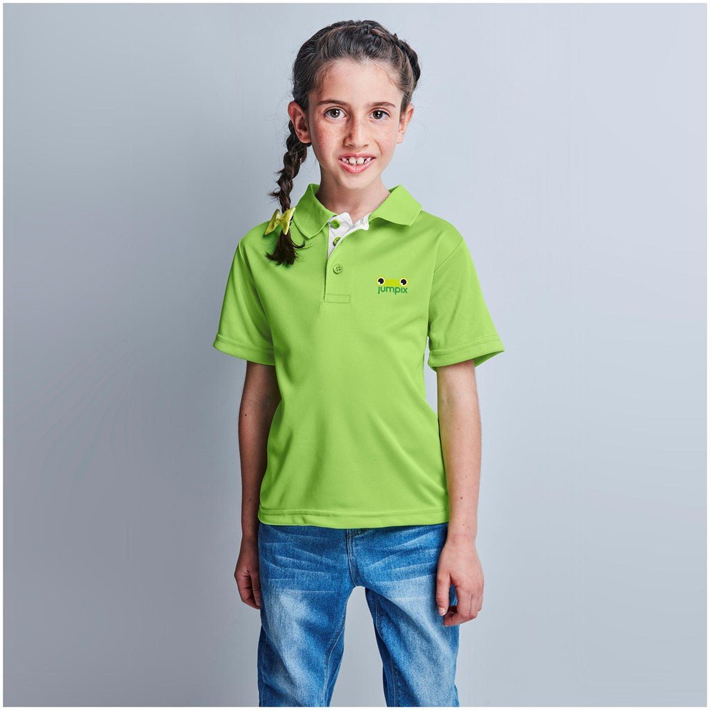 Kids Tournament Golf Shirt - Brand your company Logo! Get a quote - Promo Lingo