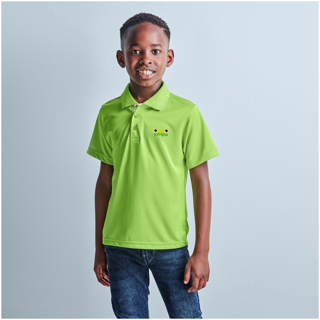 Kids Tournament Golf Shirt - Brand your company Logo! Get a quote - Promo Lingo