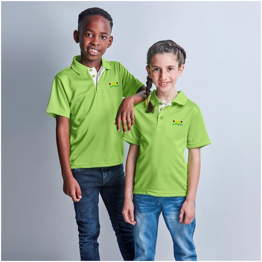 Kids Tournament Golf Shirt - Brand your company Logo! Get a quote - Promo Lingo