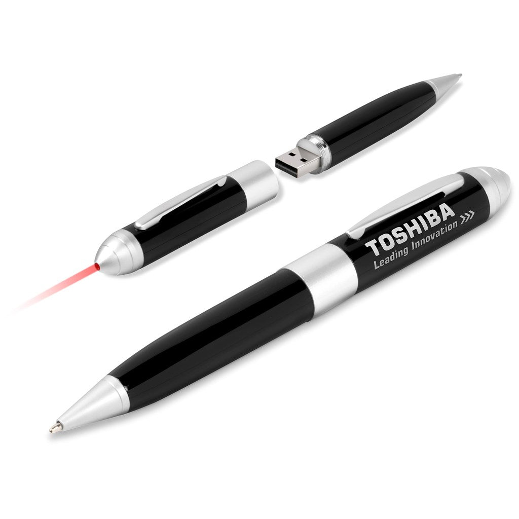 Kilobyte Flash Drive Pen & Laser Pointer - 8GB - Brand your company Logo! Get a quote - Promo Lingo