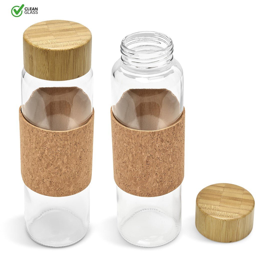 Kooshty Bamboost Glass Water Bottle - Eco - Friendly 700ml - Brand your company Logo! Get a quote - Promo Lingo
