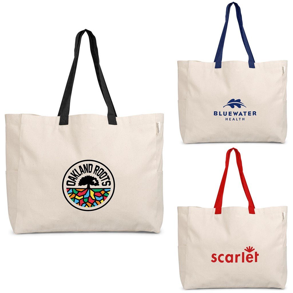 Kooshty Barbados Large Cotton Beach Bag for Fun in the Sun - Brand your company Logo! Get a quote - Promo Lingo