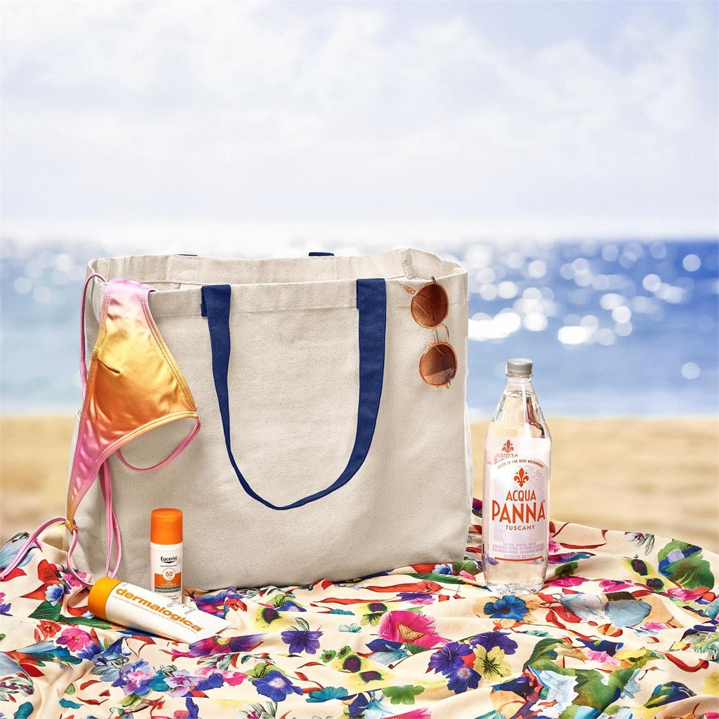 Kooshty Barbados Large Cotton Beach Bag for Fun in the Sun - Brand your company Logo! Get a quote - Promo Lingo