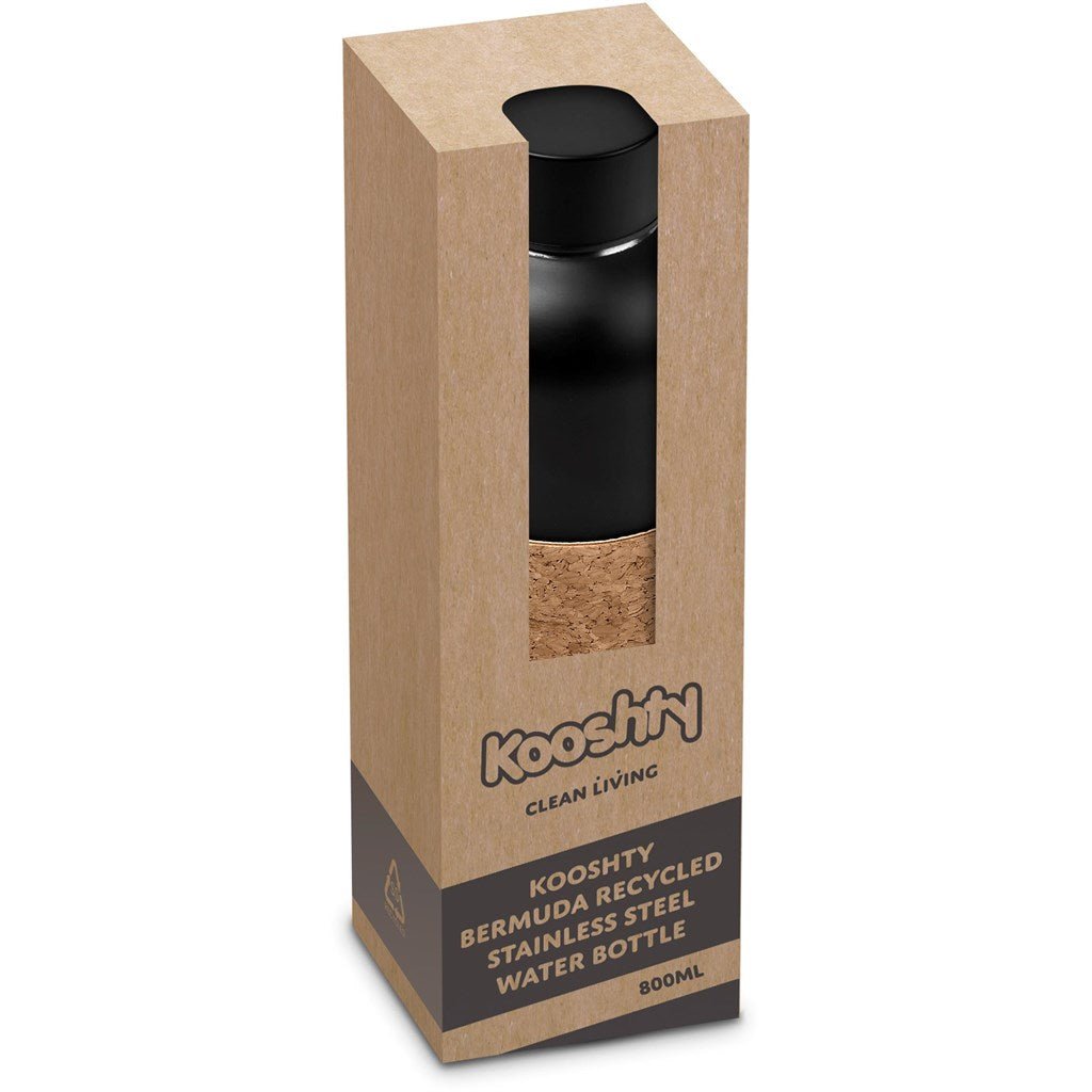 Kooshty Bermuda Kork 800ml Recycled Steel Bottle - Eco Chic - Brand your company Logo! Get a quote - Promo Lingo