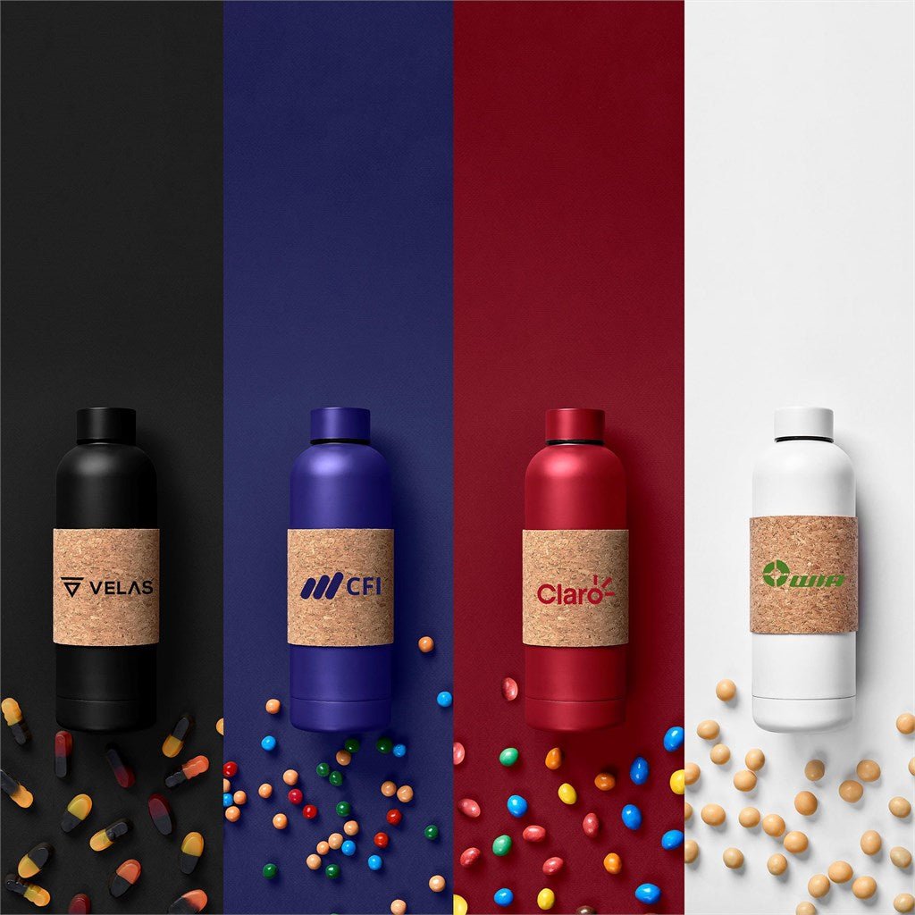 Kooshty Bermuda Kork 800ml Recycled Steel Bottle - Eco Chic - Brand your company Logo! Get a quote - Promo Lingo