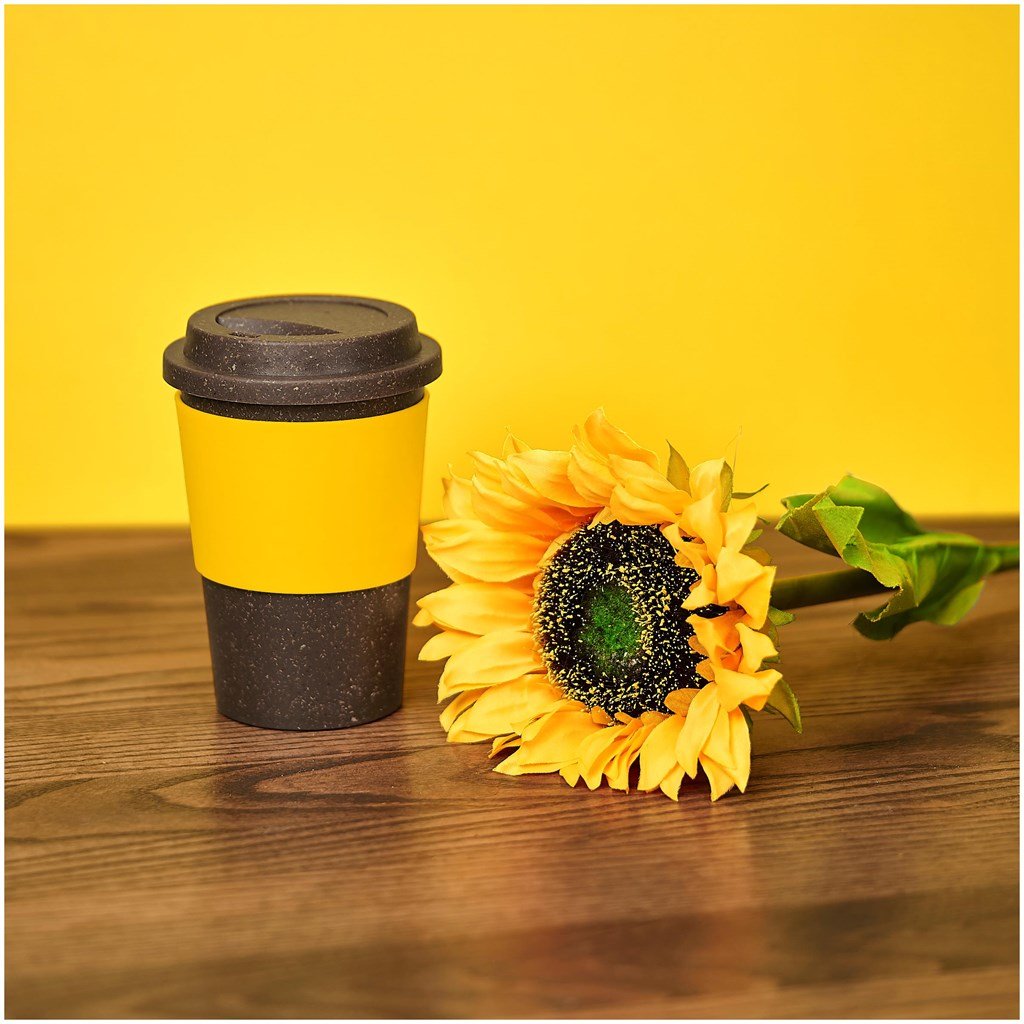 Kooshty Brown Bean Plastic Double - Wall Tumbler 400ml Eco - Friendly - Brand your company Logo! Get a quote - Promo Lingo