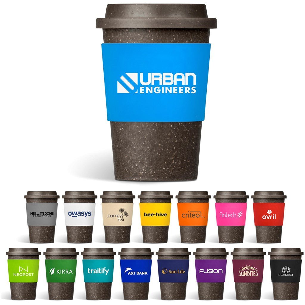 Kooshty Brown Bean Plastic Double - Wall Tumbler 400ml Eco - Friendly - Brand your company Logo! Get a quote - Promo Lingo