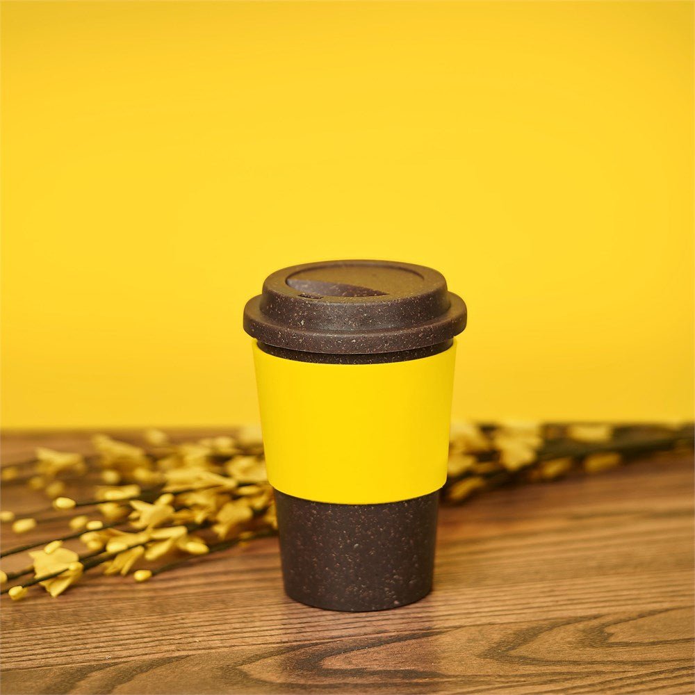 Kooshty Brown Bean Plastic Double - Wall Tumbler 400ml Eco - Friendly - Brand your company Logo! Get a quote - Promo Lingo
