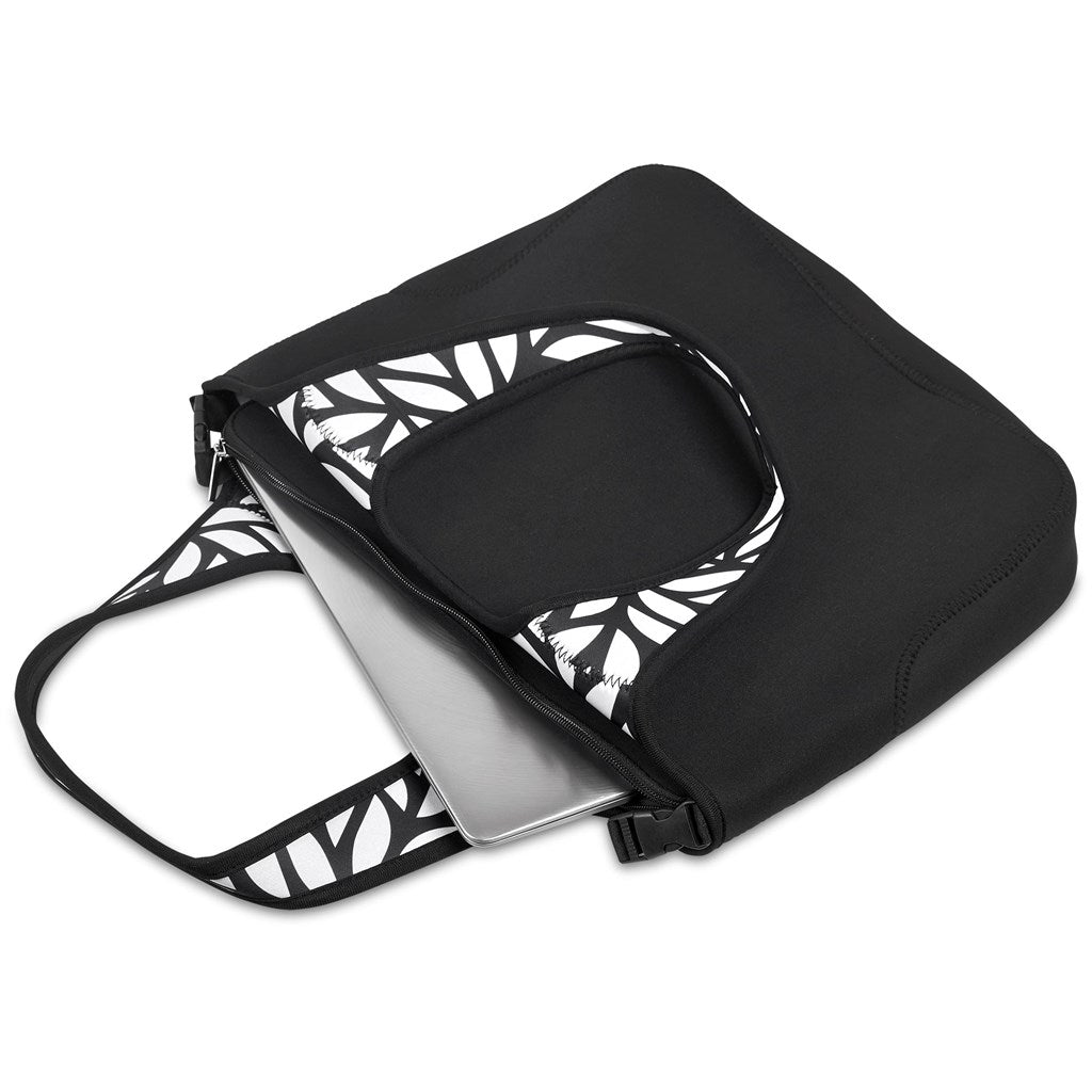 Kooshty Floria Neoprene Laptop Bag with Botanical Print - Brand your company Logo! Get a quote - Promo Lingo