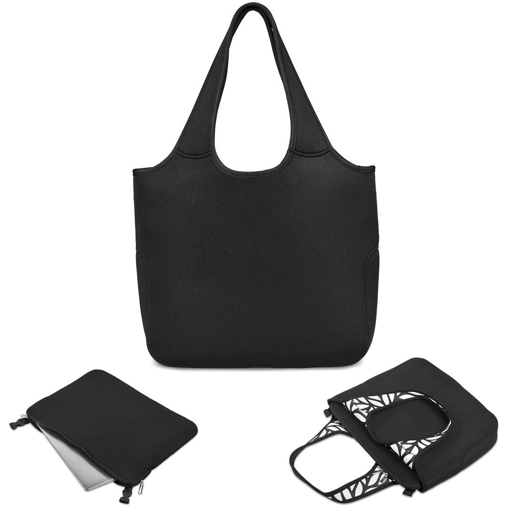 Kooshty Floria Neoprene Laptop Bag with Botanical Print - Brand your company Logo! Get a quote - Promo Lingo