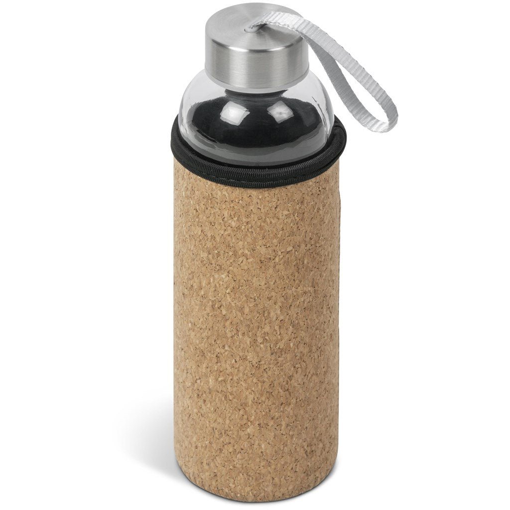 Kooshty Kork Glass Water Bottle - Eco - Friendly 500ml Gift - Brand your company Logo! Get a quote - Promo Lingo