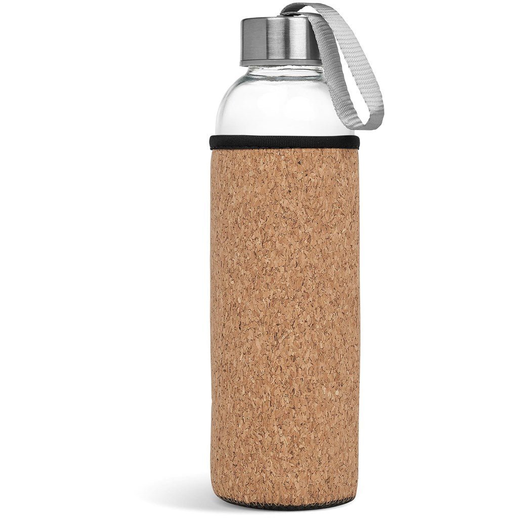 Kooshty Kork Glass Water Bottle - Eco - Friendly 500ml Gift - Brand your company Logo! Get a quote - Promo Lingo