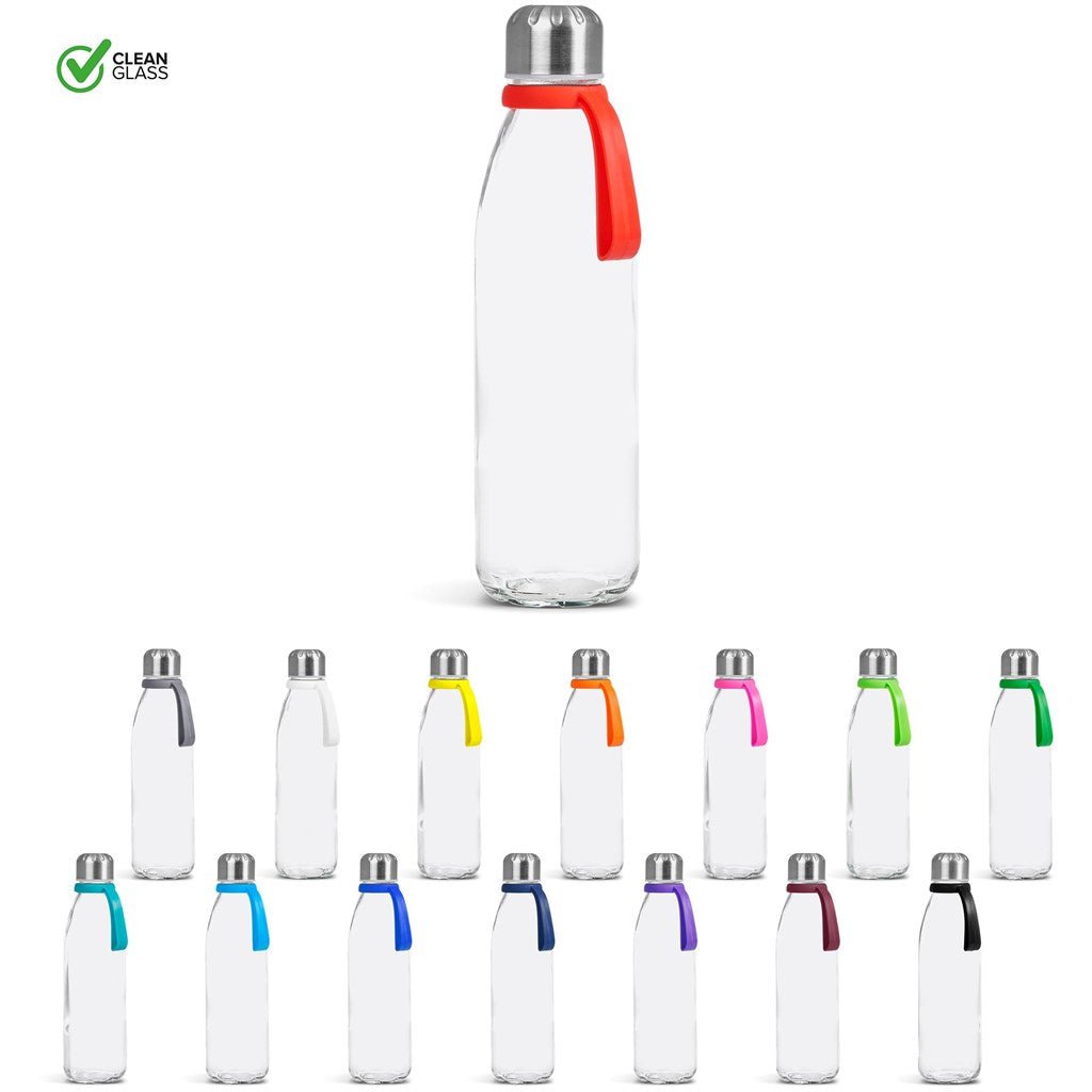 Kooshty Loopy Glass Water Bottle - Eco - Friendly 650ml - Brand your company Logo! Get a quote - Promo Lingo