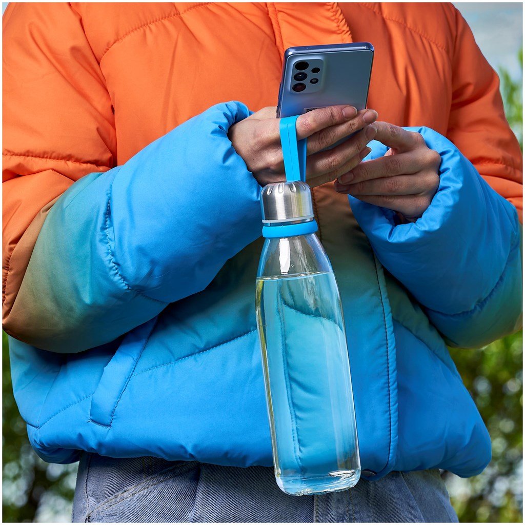 Kooshty Loopy Glass Water Bottle - Eco - Friendly 650ml - Brand your company Logo! Get a quote - Promo Lingo