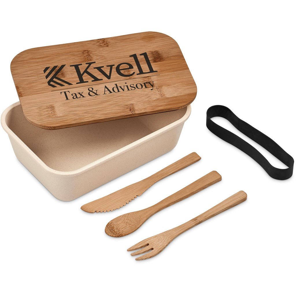 Kooshty Natura Plus Bamboo Fibre Lunch Box Set Eco - Friendly - Brand your company Logo! Get a quote - Promo Lingo