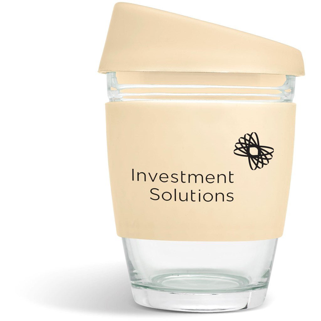 Kooshty Original Glass Kup – 340ML Cream Reusable Tumbler - Brand your company Logo! Get a quote - Promo Lingo