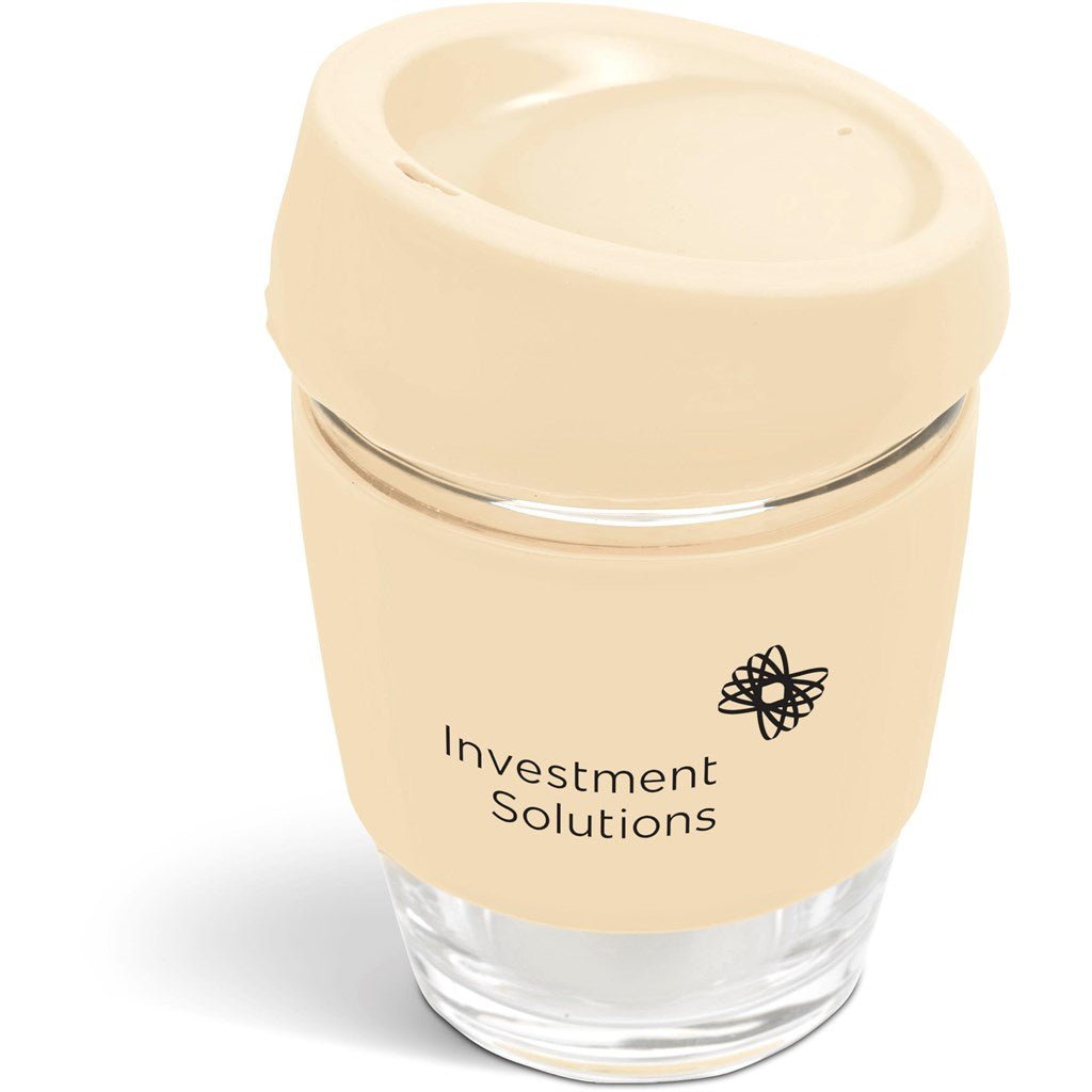 Kooshty Original Glass Kup – 340ML Cream Reusable Tumbler - Brand your company Logo! Get a quote - Promo Lingo