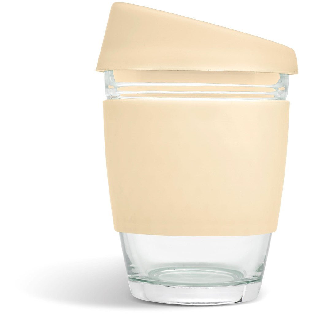 Kooshty Original Glass Kup – 340ML Cream Reusable Tumbler - Brand your company Logo! Get a quote - Promo Lingo
