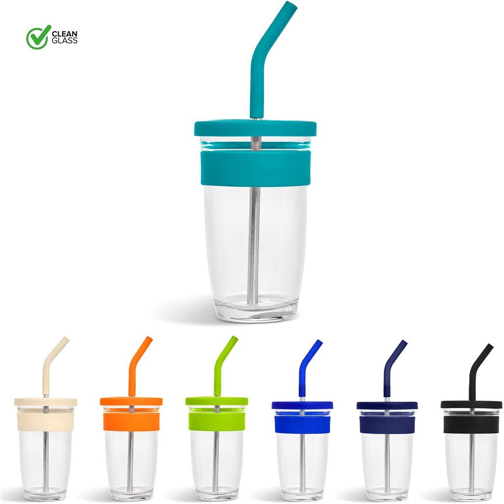 Kooshty Slurp Glass Kup & Straw - 480ML for Refreshing Sips - Brand your company Logo! Get a quote - Promo Lingo