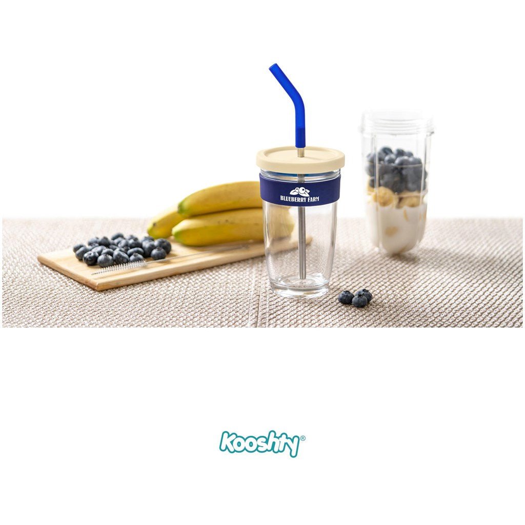 Kooshty Slurp Glass Kup & Straw - 480ML for Refreshing Sips - Brand your company Logo! Get a quote - Promo Lingo