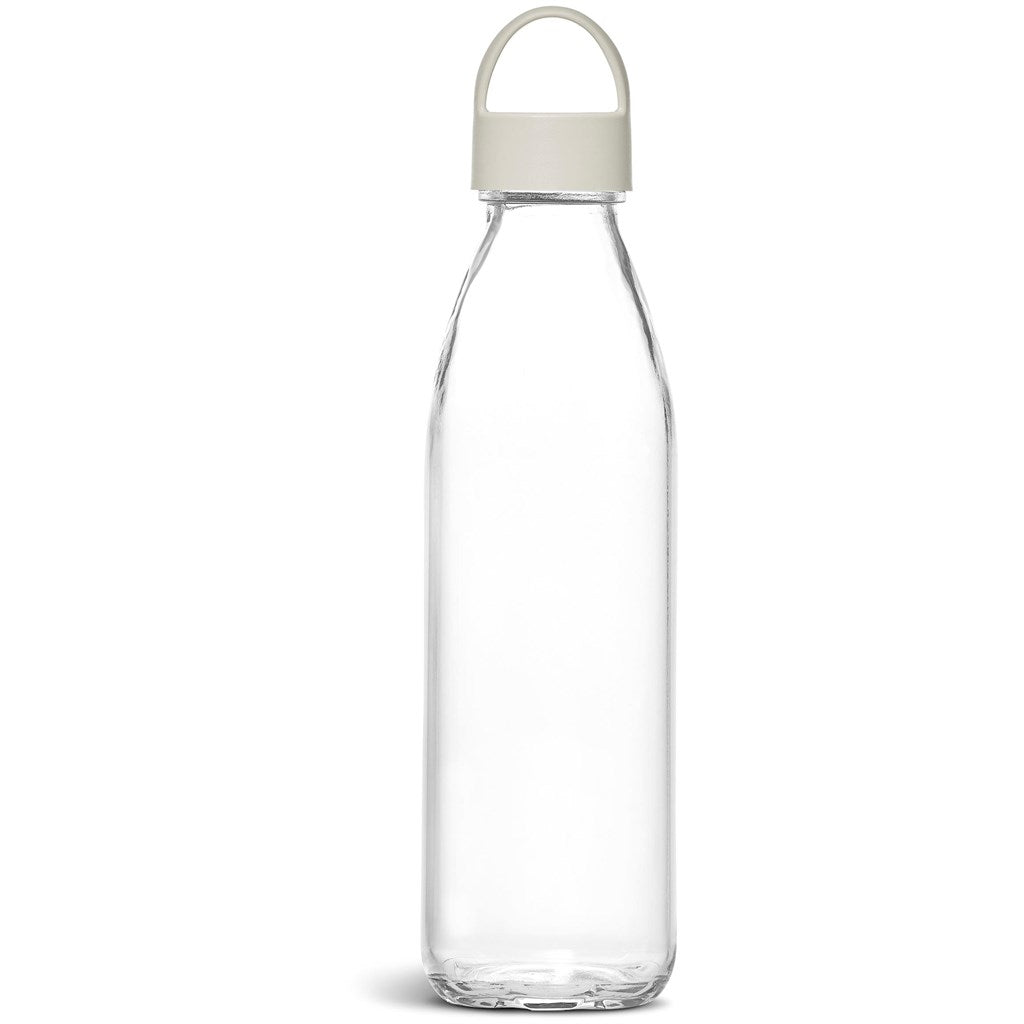 Kooshty Swing Glass Water Bottle - 650ml - Cream Design - Brand your company Logo! Get a quote - Promo Lingo