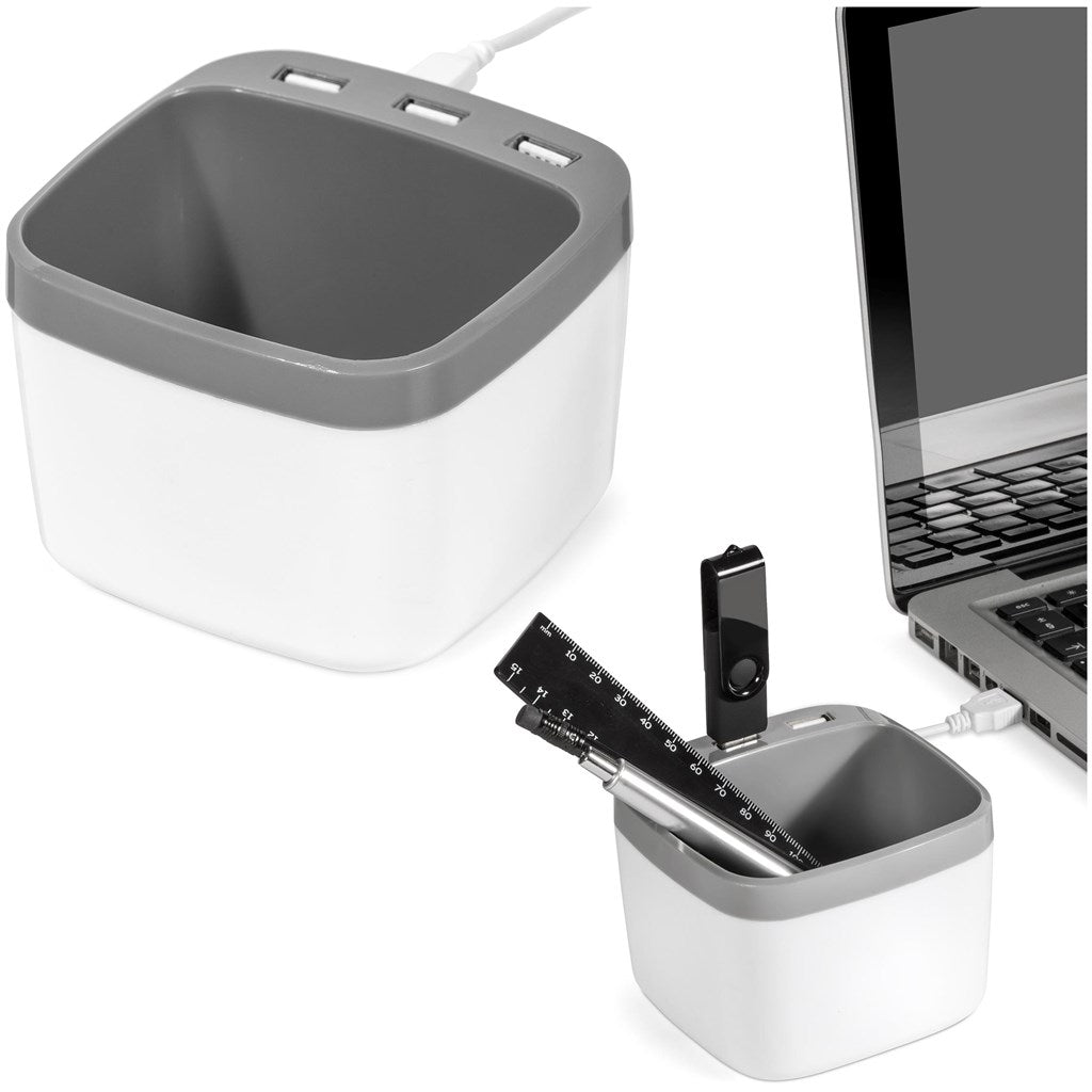 Kubelink Desk Caddy & USB Hub - Brand your company Logo! Get a quote - Promo Lingo