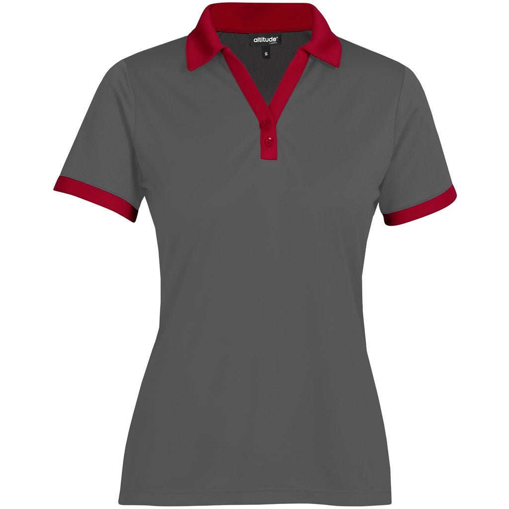 Ladies Bridgewater Golf Shirt - Red - Brand your company Logo! Get a quote - Promo Lingo