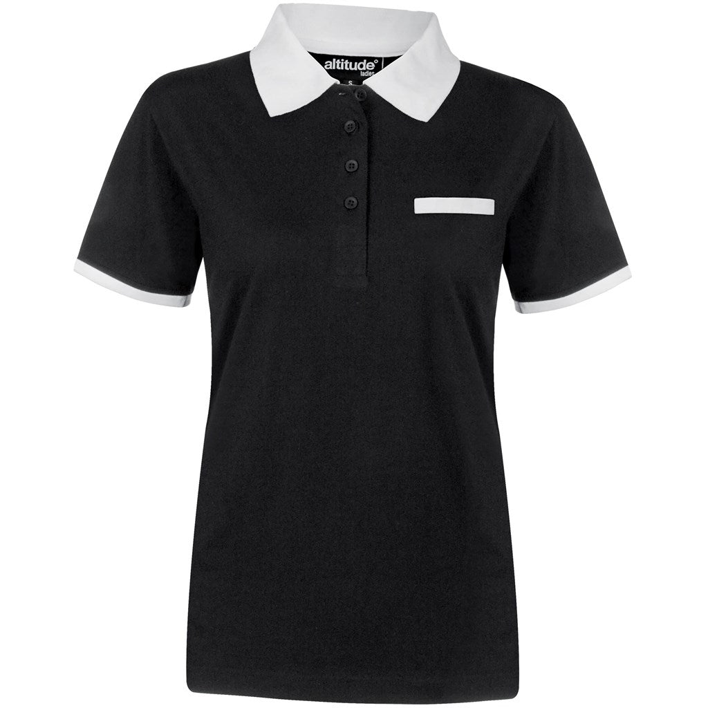 Ladies Caliber Golf Shirt - Black - Brand your company Logo! Get a quote - Promo Lingo