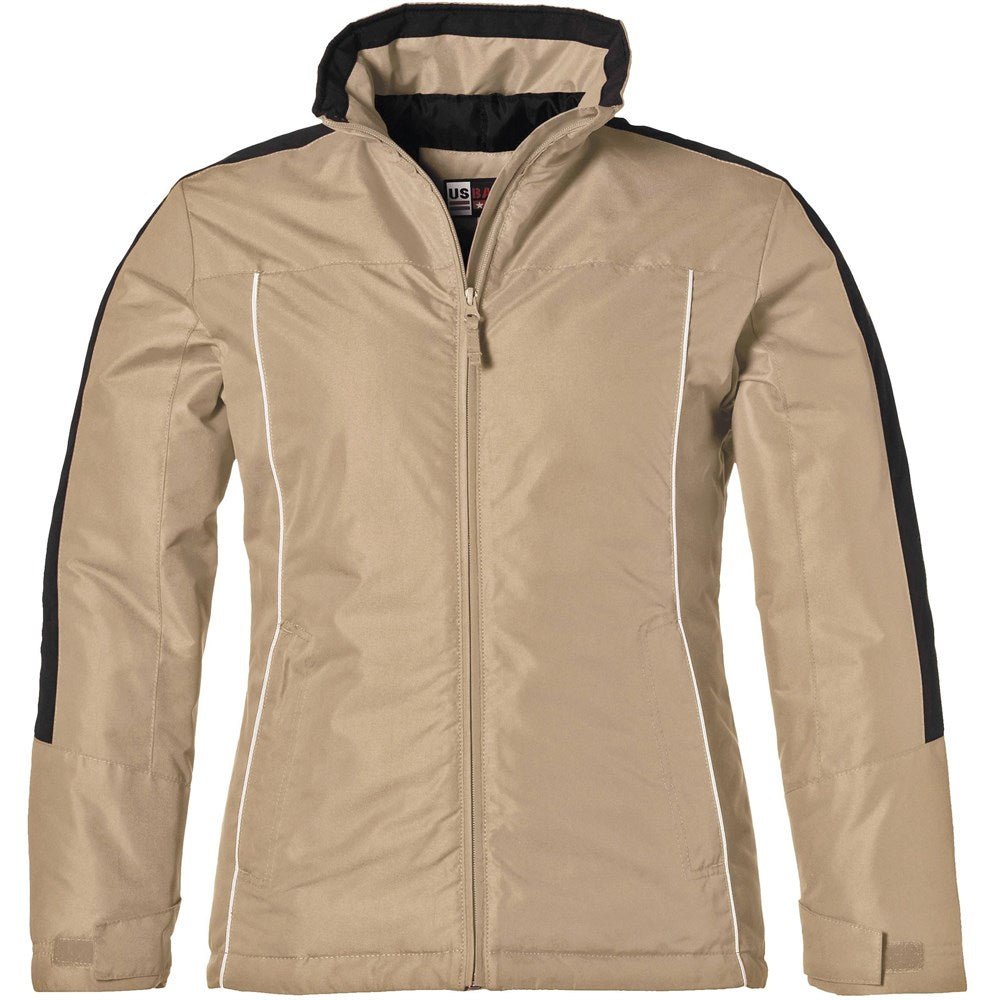 Ladies Calibri Winter Jacket - Khaki - Brand your company Logo! Get a quote - Promo Lingo