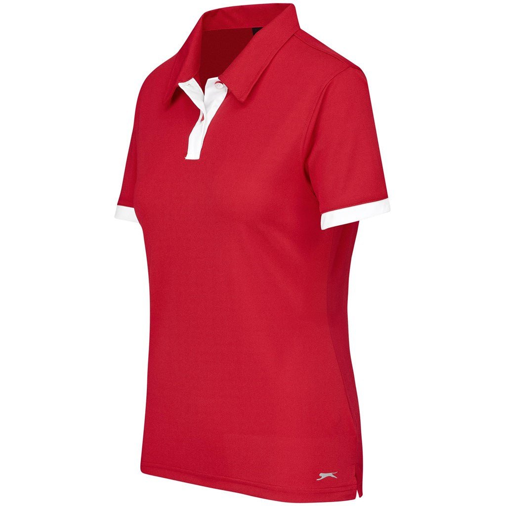 Ladies Contest Golf Shirt - Red for Stylish Performance - Brand your company Logo! Get a quote - Promo Lingo