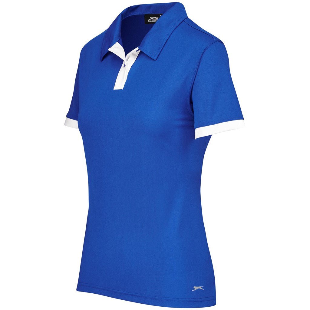 Ladies Contest Golf Shirt - Royal Blue for Ultimate Comfort - Brand your company Logo! Get a quote - Promo Lingo