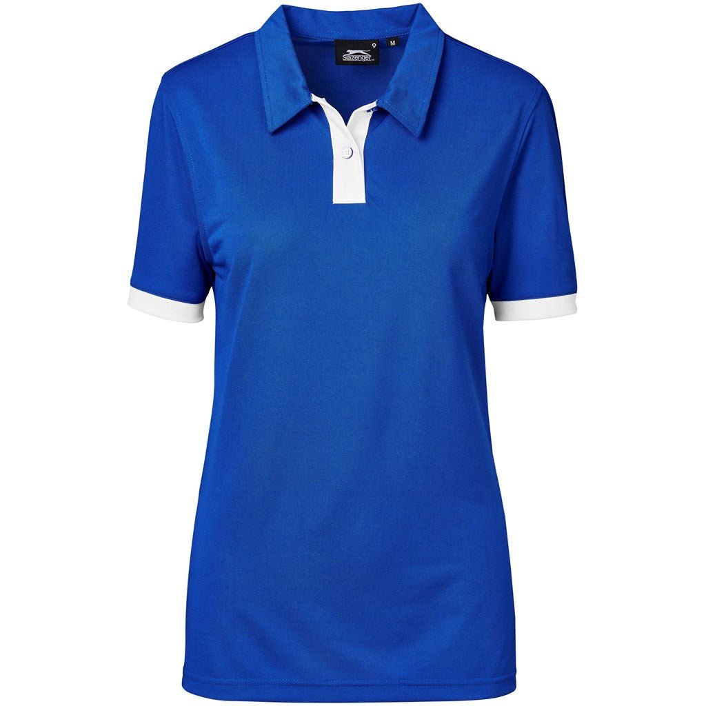 Ladies Contest Golf Shirt - Royal Blue for Ultimate Comfort - Brand your company Logo! Get a quote - Promo Lingo