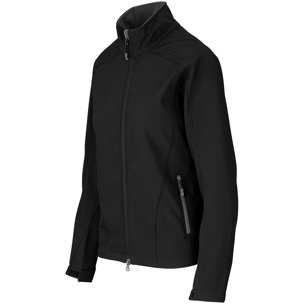 Ladies Geneva Softshell Jacket - Black - Brand your company Logo! Get a quote - Promo Lingo