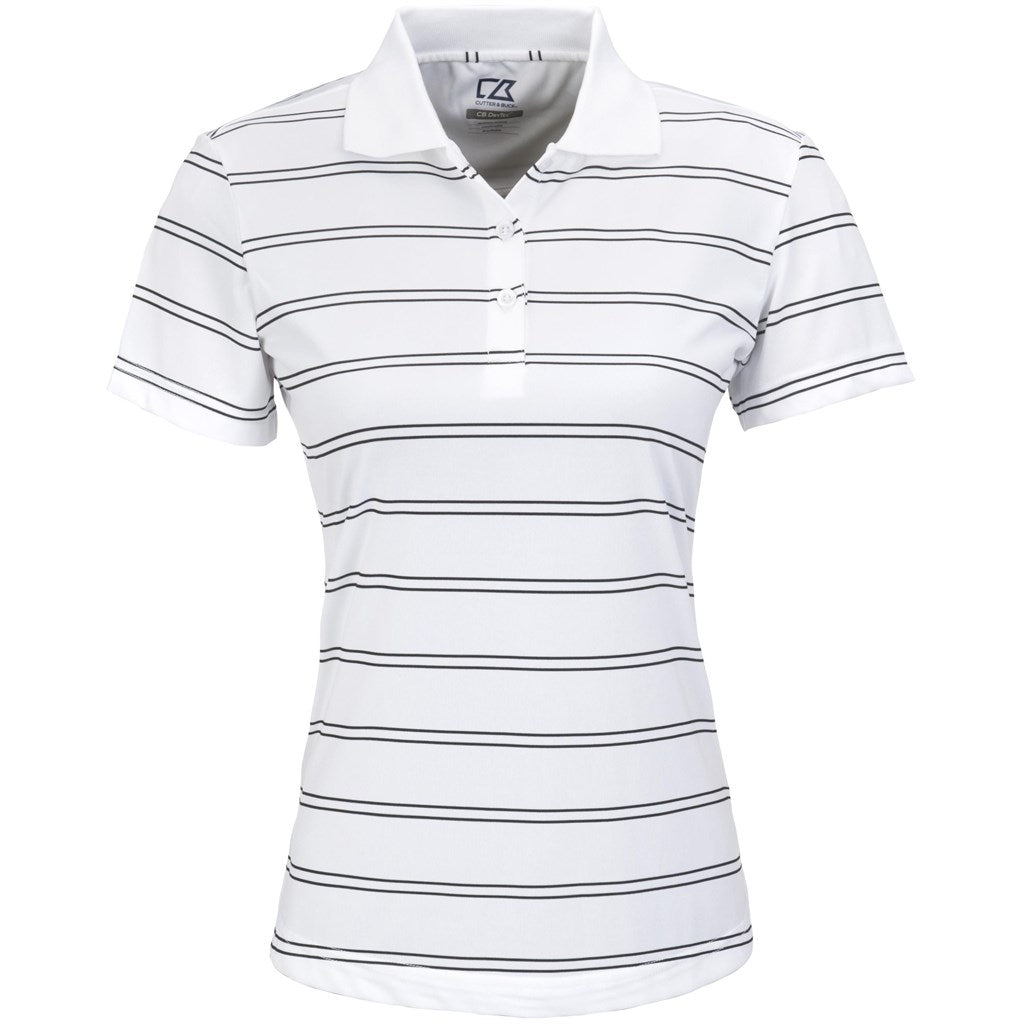 Ladies Hawthorne Golf Shirt - White - Brand your company Logo! Get a quote - Promo Lingo