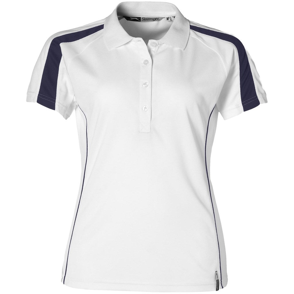 Ladies Horizon Golf Shirt - White for Stylish Comfort - Brand your company Logo! Get a quote - Promo Lingo