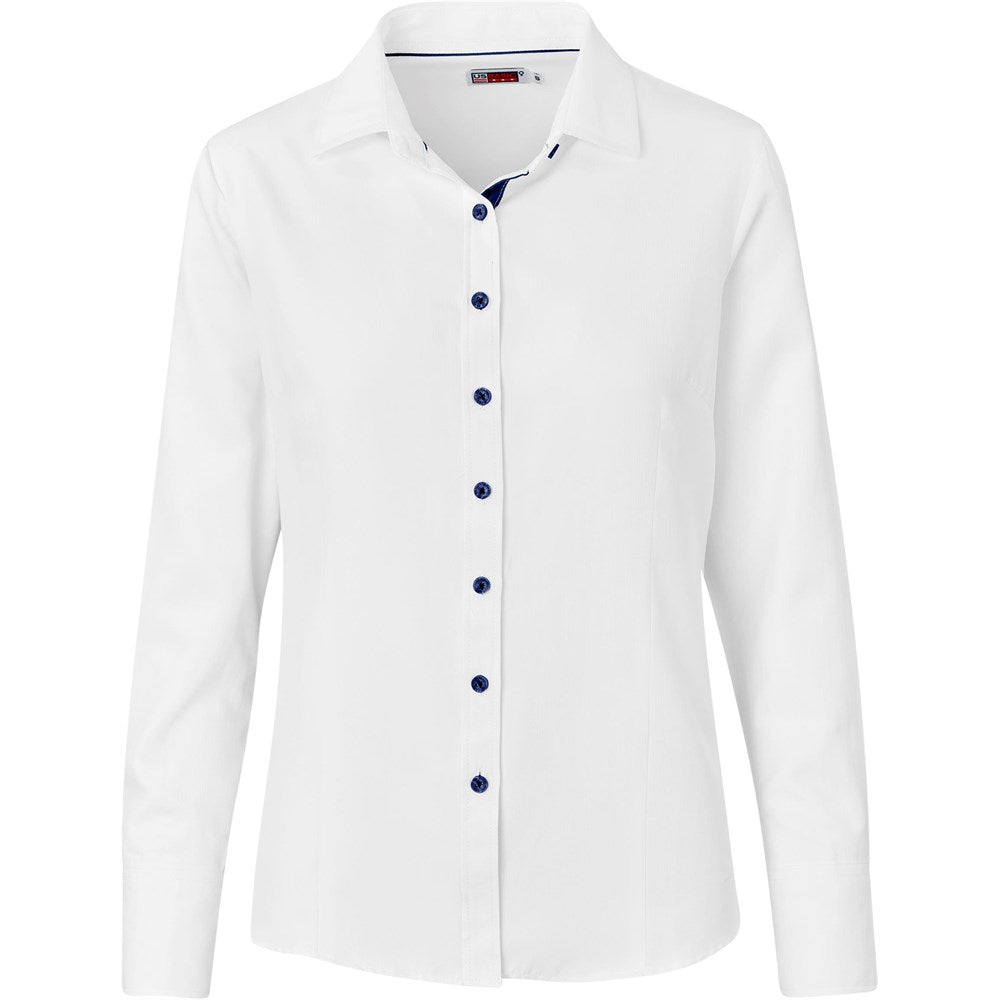 Ladies Long Sleeve Casablanca Shirt - Navy - Brand your company Logo! Get a quote - Promo Lingo