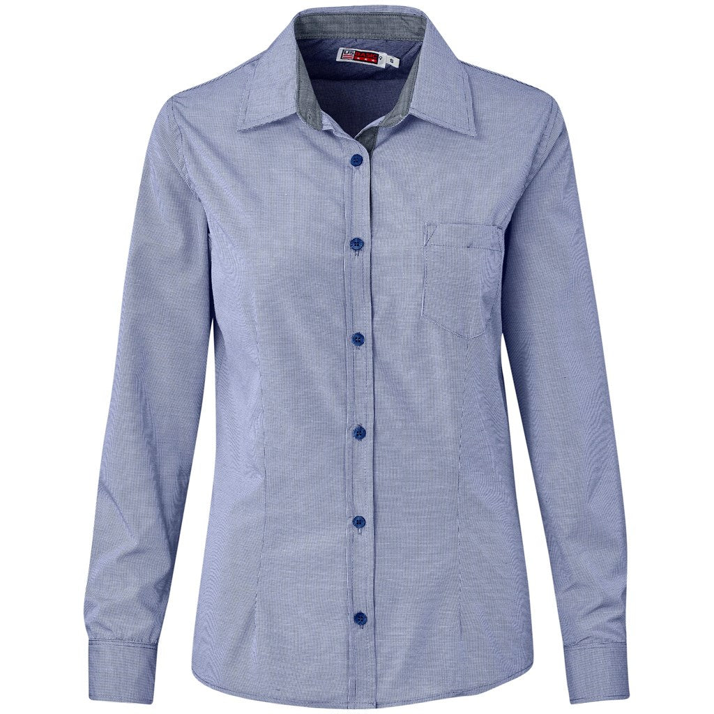 Ladies Long Sleeve Coventry Shirt - Royal Blue - Brand your company Logo! Get a quote - Promo Lingo