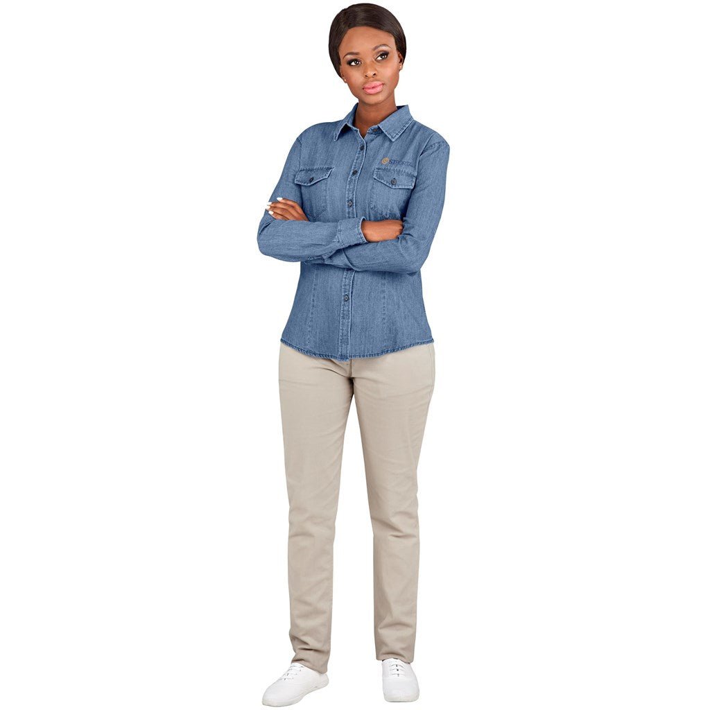 Ladies Long Sleeve Eastwood Shirt - Brand your company Logo! Get a quote - Promo Lingo