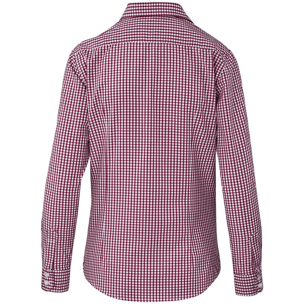 Ladies Long Sleeve Kenton Shirt - Red - Brand your company Logo! Get a quote - Promo Lingo