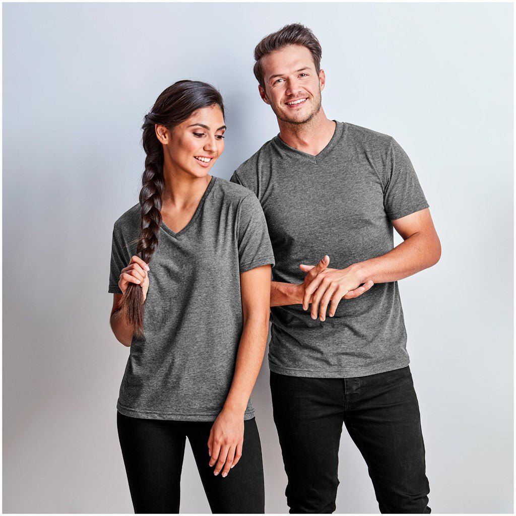 Ladies Michigan Melange V - Neck T-Shirt - Brand your company Logo! Get a quote - Promo Lingo