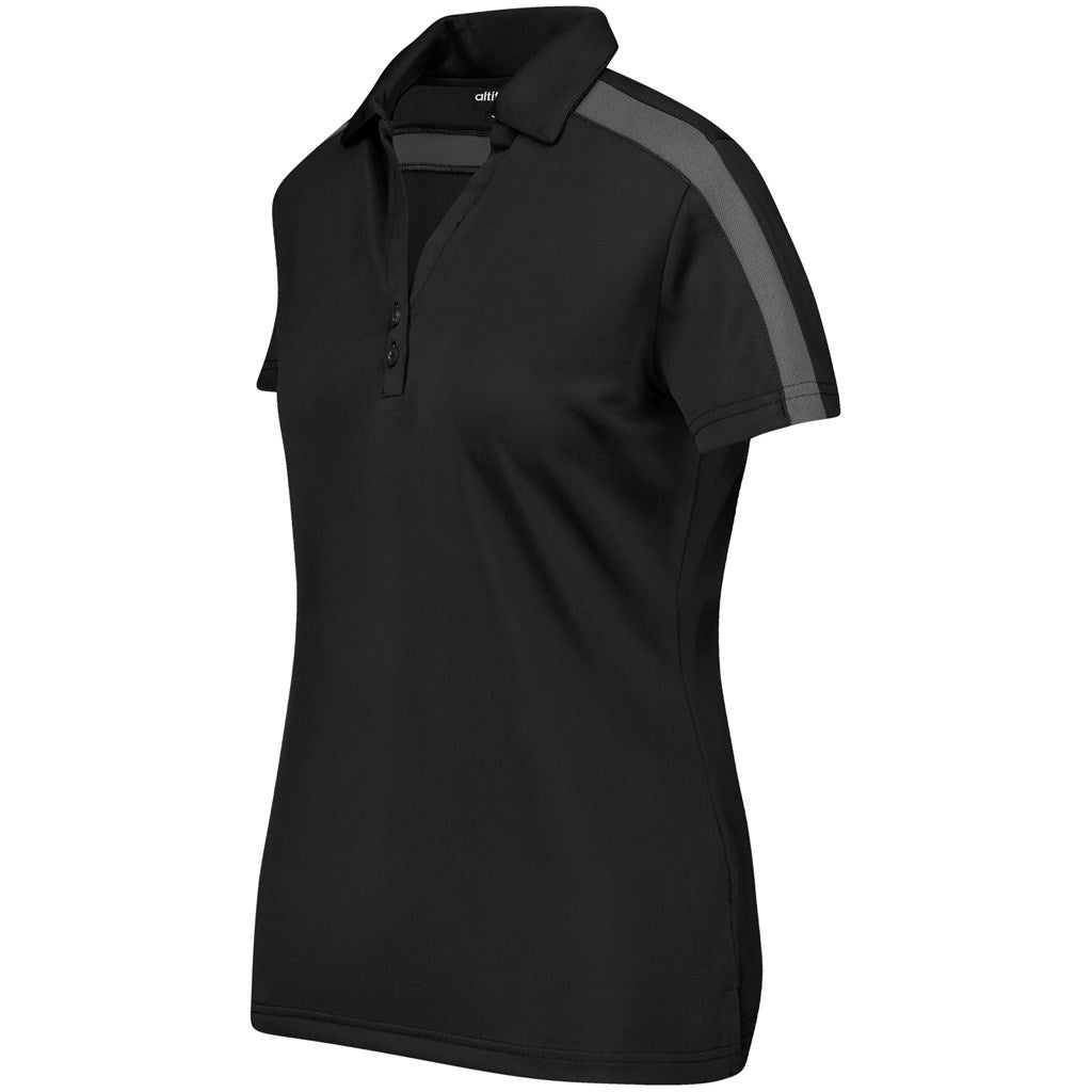 Ladies Nautilus Golf Shirt - Black - Brand your company Logo! Get a quote - Promo Lingo