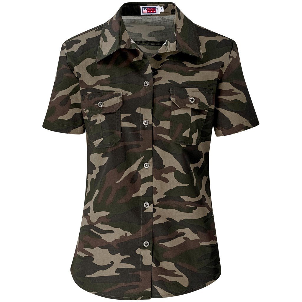 Ladies Short Sleeve Wildstone Shirt - Camouflage - Brand your company Logo! Get a quote - Promo Lingo
