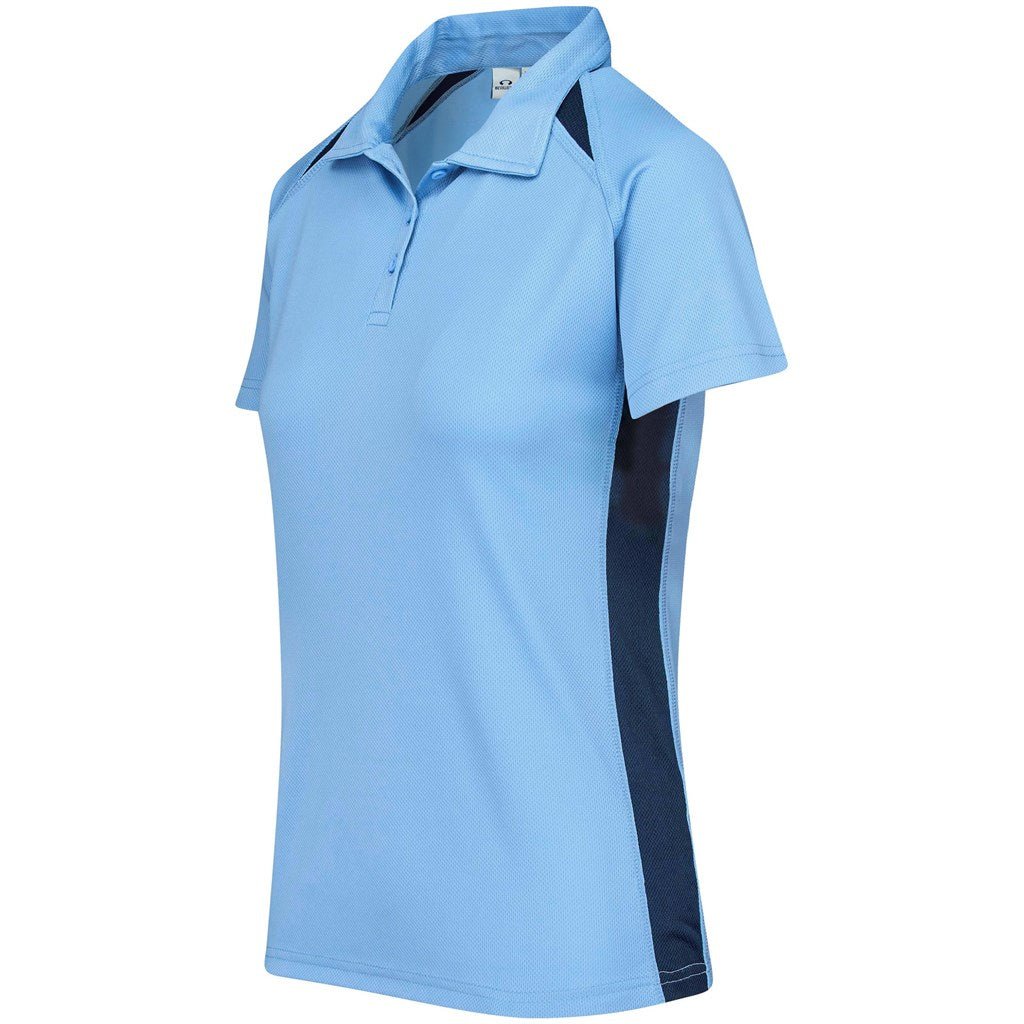 Ladies Splice Golf Shirt - Light Blue - Brand your company Logo! Get a quote - Promo Lingo