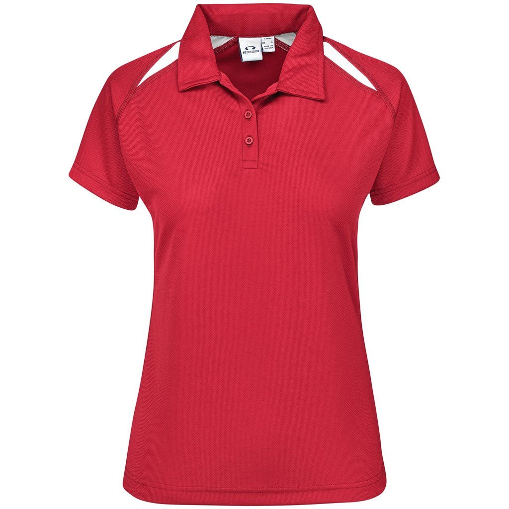 Ladies Splice Golf Shirt - Red - Brand your company Logo! Get a quote - Promo Lingo