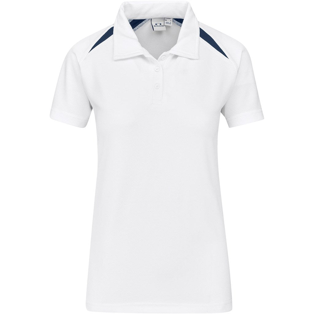 Ladies Splice Golf Shirt - White - Brand your company Logo! Get a quote - Promo Lingo
